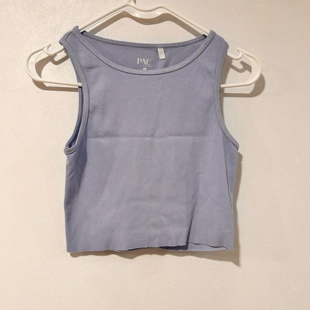 PAC Sun Eco Cropped Tank Top | Size Small | Lavender Purple